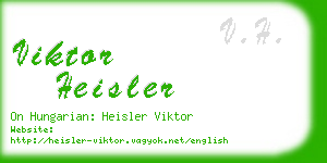 viktor heisler business card